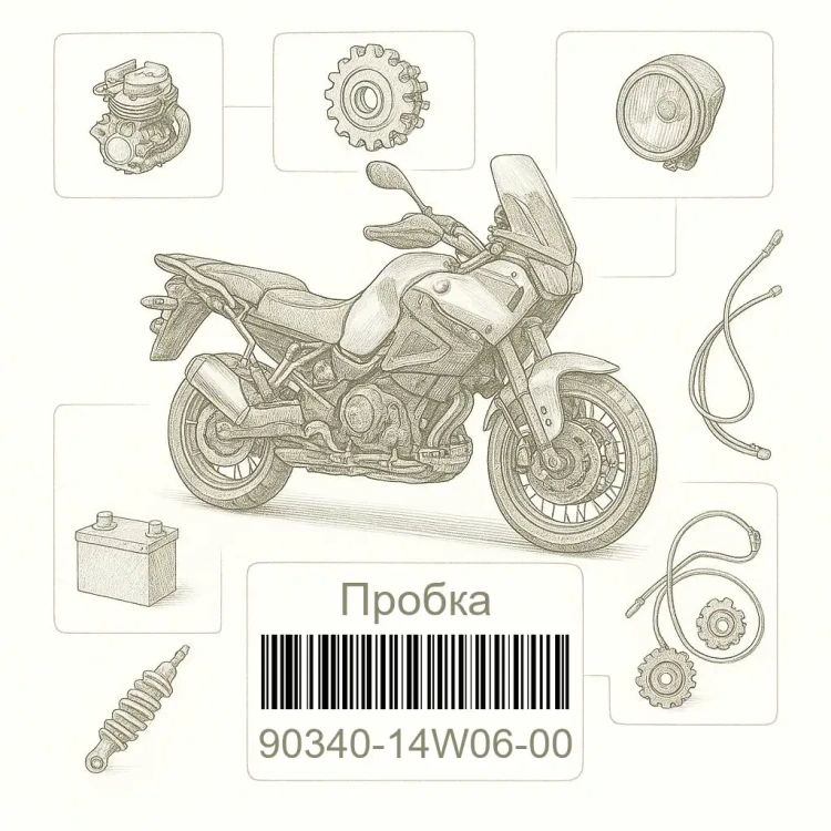 90340-14W06-00 Пробка, Yamaha Номер детали 90340-14W06-00, 9034014W0600, 90340-14W06, 9034014W06, 90340 14W06
