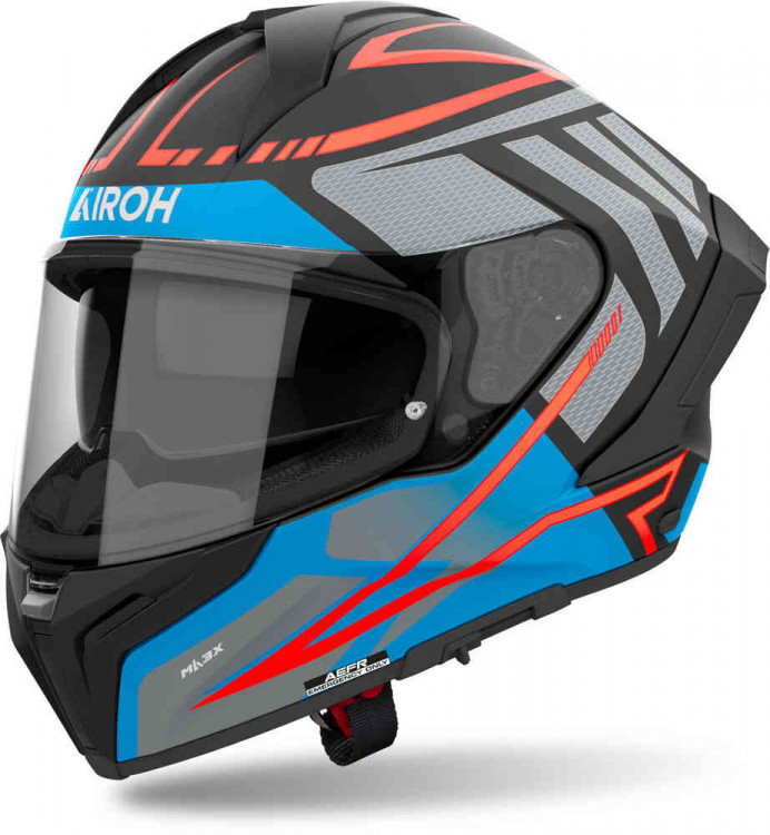 Мотошлем интеграл Airoh Matryx Rider Черный матовый/Серый/Синий MXR19M