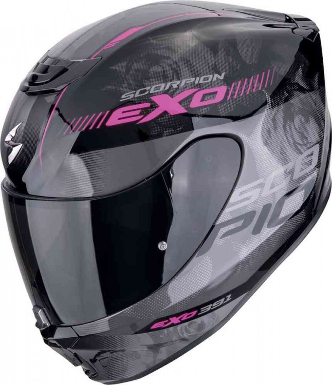 Мотошлем интеграл Scorpion EXO-391 Ava Черный/Розовый 139-477-71-02
