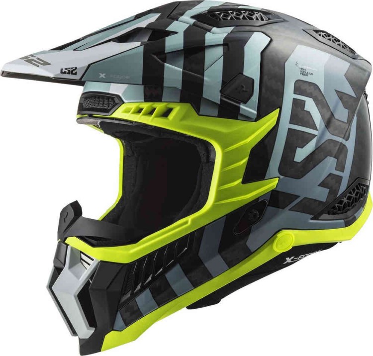 Мотошлем для мотокросса и эндуро LS2 MX703 X-Force Barrier Carbon