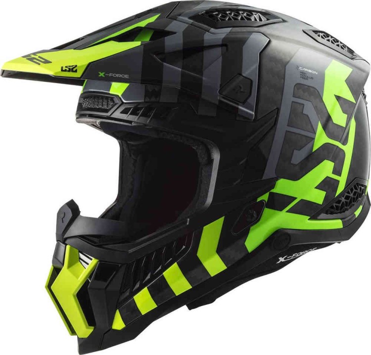 Мотошлем для мотокросса и эндуро LS2 MX703 X-Force Barrier Carbon