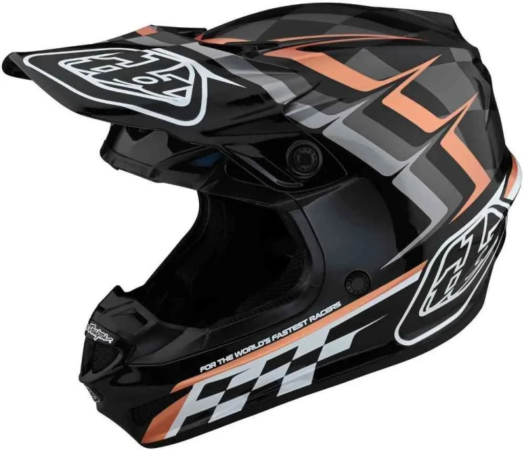 Мотошлем для мотокросса и эндуро Troy Lee Designs SE4 Warped Polyacrylite MIPS