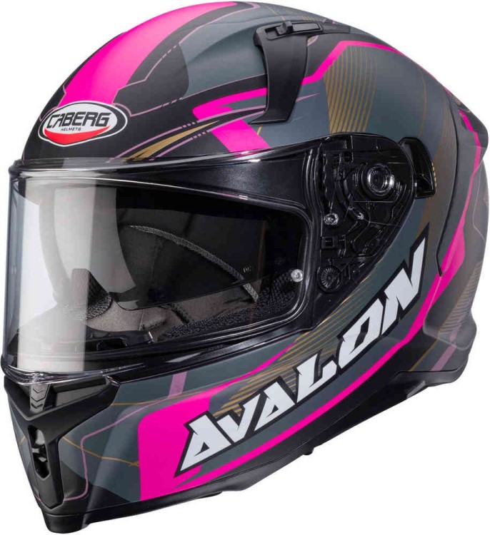 Мотошлем интеграл Caberg Avalon X Optic Черный матовый/Розовый CA15026022-XS