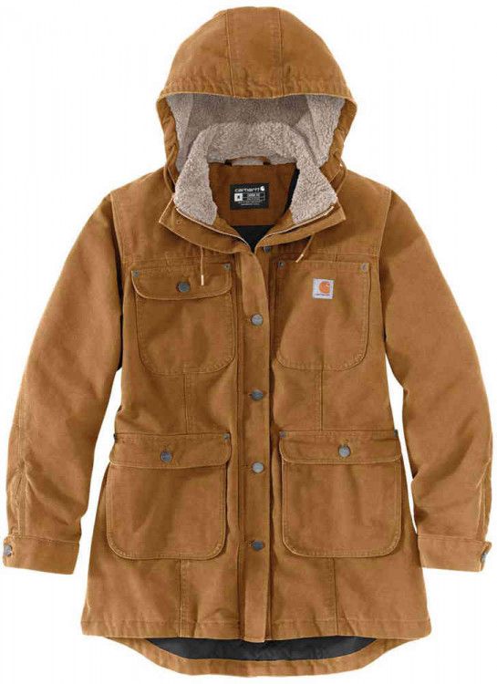 Куртка женская Carhartt Loose Fit Weathered Duck коричневый 105512-BRN-S004