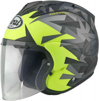 Мотошлем открытый Arai SZ-R VAS Mimesis Черный/серый/желтый 8009232006