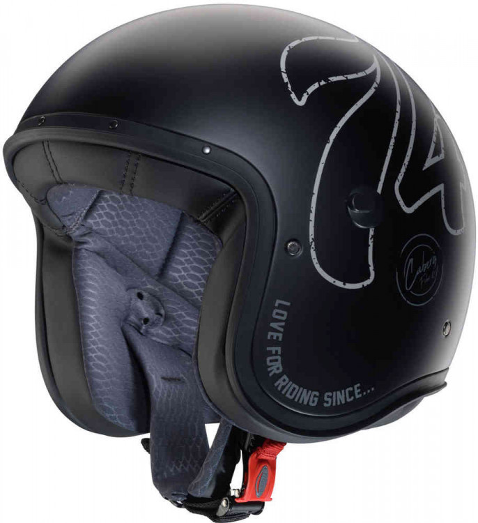 Мотошлем открытый Caberg Freeride X 74 Черный матовый/Серый CA20020074-XS