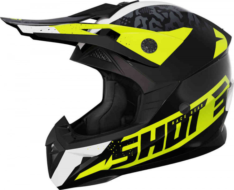 Мотошлем для мотокросса и эндуро Shot Pulse Airfit Черный/Белый A07-21D1-C03-10