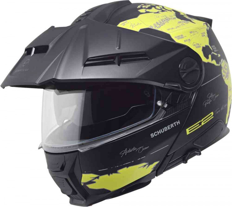 Мотошлем для мотокросса и эндуро Schuberth E2 Atlas Черный/Желтый 4179083360