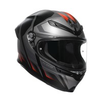 Мотошлем интеграл AGV K-6 S Karve Черный-серый-красный матовый