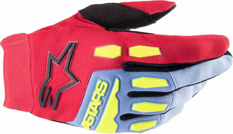 Мотоперчатки для мотокросса и эндуро Alpinestars Full Bore Красный/Синий/Черный 3563622-7067-M