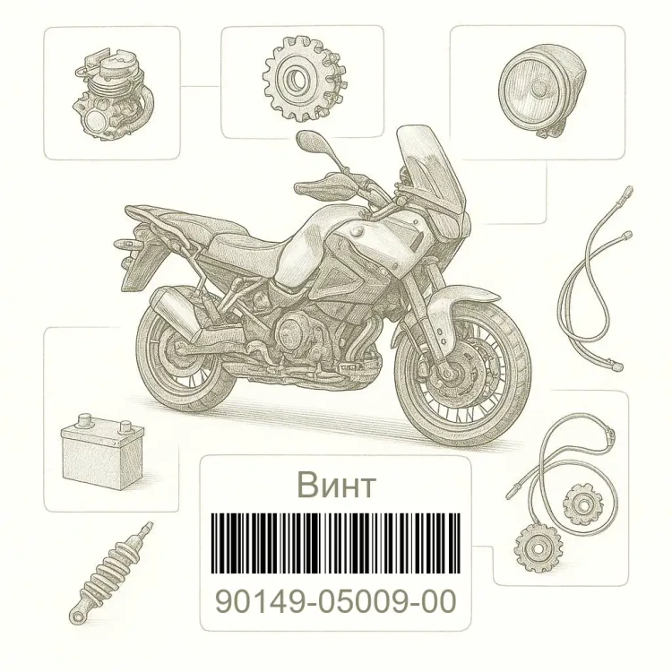 90149-05009-00 Винт, Yamaha Номер детали 90149-05009-00, 901490500900, 90149-05009, 9014905009, 90149 05009