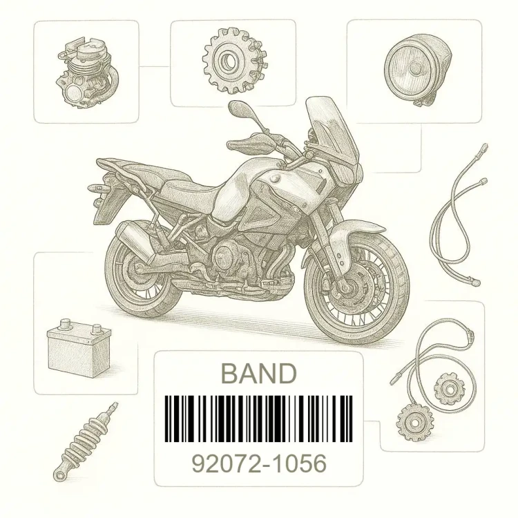 92072-1056 BAND,SEAT, Kawasaki Номер детали 92072-1056, 920721056