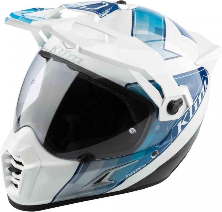Мотошлем для мотокросса и эндуро Klim Krios Pro Spectrum Carbon ECE/DOT Белый/Синий 3610-001-110-017