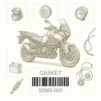 92065-092 GASKET,R.H ENG COVER, Kawasaki Номер детали 92065-092, 92065092