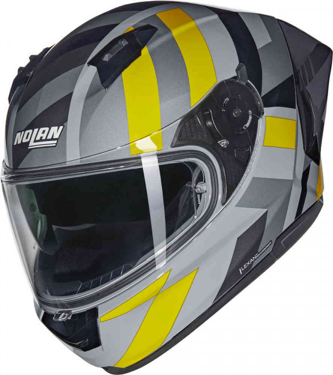 Мотошлем интеграл Nolan N60-6 Sport Dinamico Черный/серый/желтый N6S0007443449