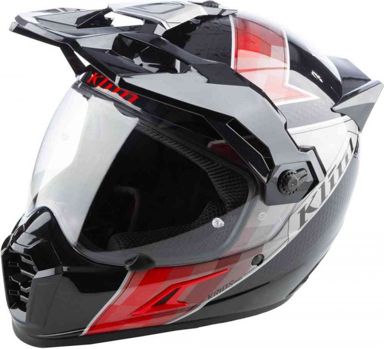 Мотошлем для мотокросса и эндуро Klim Krios Pro Spectrum Carbon ECE/DOT Черный/Красный 3610-001-110-016