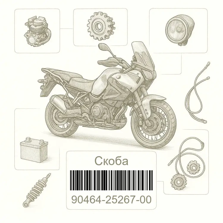 90464-25267-00 Скоба, Yamaha Номер детали 90464-25267-00, 904642526700, 90464-25267, 9046425267, 90464 25267
