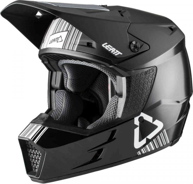 Мотошлем для мотокросса и эндуро Leatt GPX 3.5 V20.1 Черный/Белый DL1402-031-XS