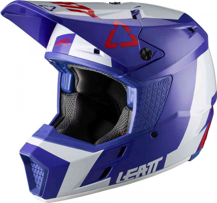 Мотошлем для мотокросса и эндуро Leatt GPX 3.5 V20.2 Синий/Белый DL1402-412-XL