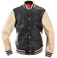 Мотокуртка кожаная мужская HolyFreedom Varsity College