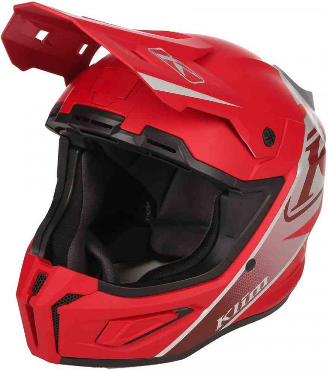 Мотошлем для мотокросса и эндуро Klim T1 Freeride красный матовый/серый матовый 4155-000-120-005