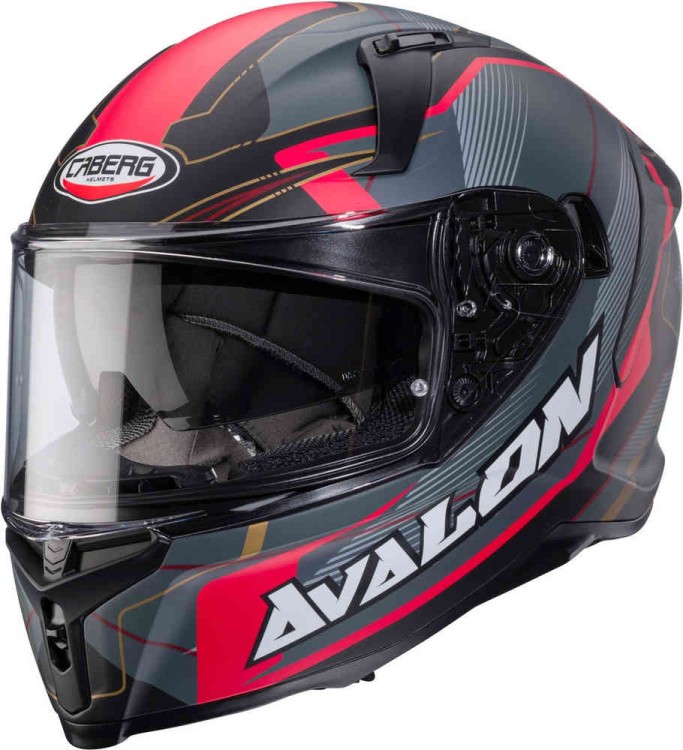 Мотошлем интеграл Caberg Avalon X Optic Черный матовый/Серый/Красный CA15026023-XS