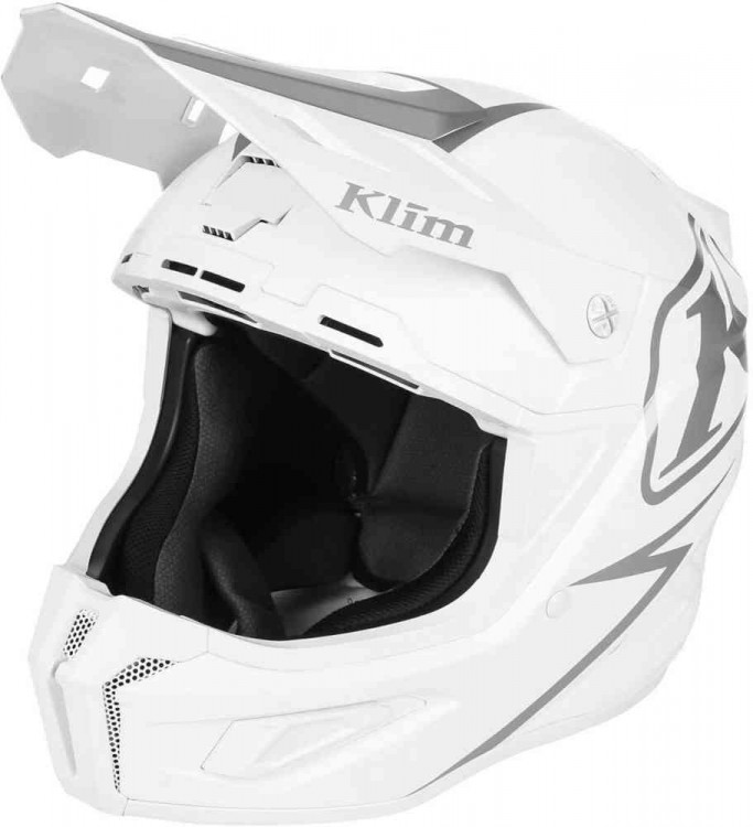 Мотошлем для мотокросса и эндуро Klim T1 Freeride Матовый белый 4155-000-130-002