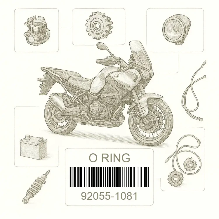 92055-1081 O RING,22MM, Kawasaki Номер детали 92055-1081, 920551081