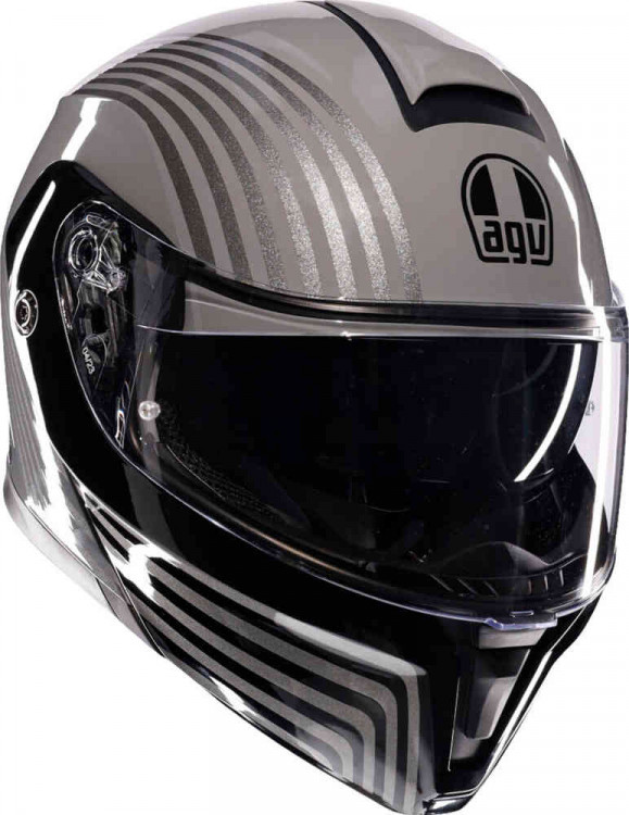 Мотошлем модуляр AGV Streetmodular Iseo Серый/Черный 18296001-011-XS