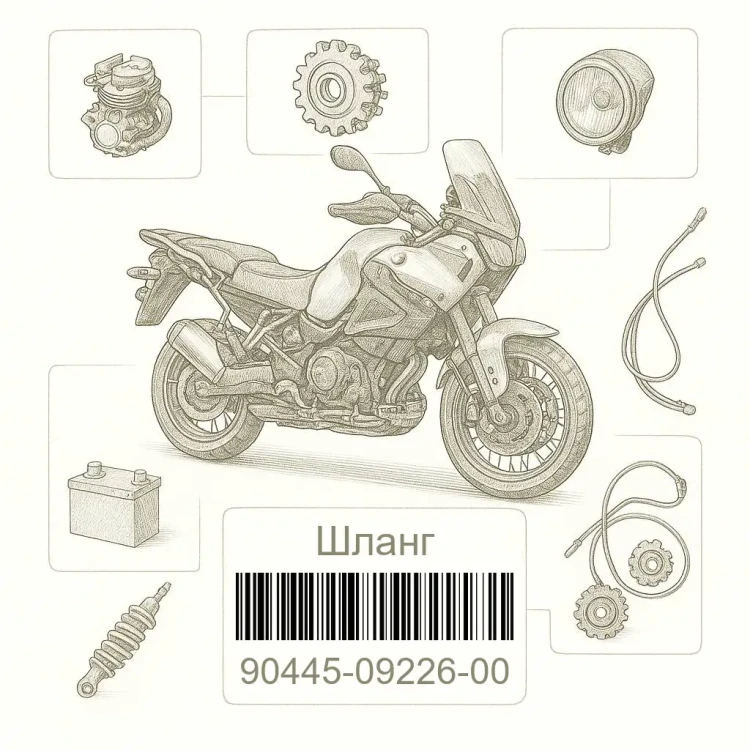 90445-09226-00 Шланг, Yamaha Номер детали 90445-09226-00, 904450922600, 90445-09226, 9044509226, 90445 09226