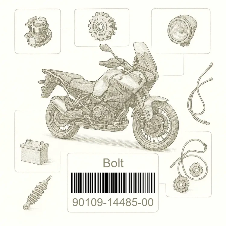 90109-14485-00 Bolt, Yamaha Номер детали 90109-14485-00, 901091448500, 90109-14485, 9010914485, 90109 14485