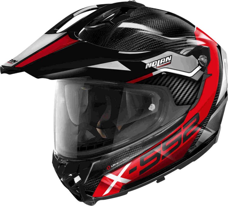 Мотошлем интеграл Nolan X-552 Ultra Carbon Dinamo N-Com Черный/Красный/Белый XU50006700225