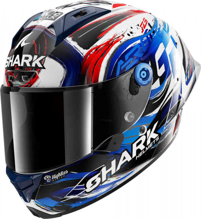 Мотошлем интеграл Shark Aeron GP FIM Replica Zarco Signature Carbon  HE1050E-WKB-XXL