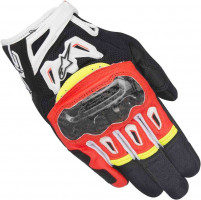 Мотоперчатки для города, спорта и туринга Alpinestars SMX-2 Air Carbon V2 Черный/Красный/Желтый 3567717-1325-M