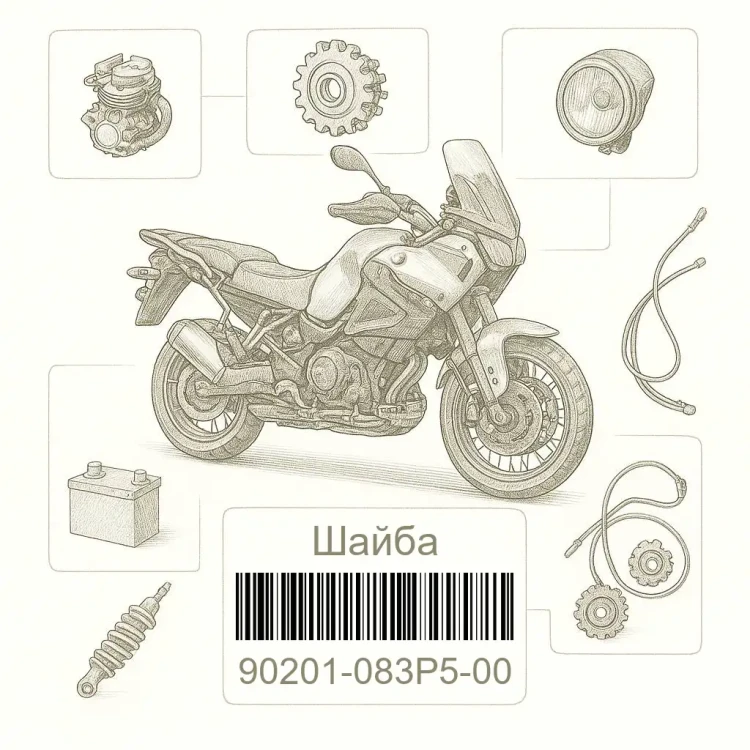 90201-083P5-00 Шайба, Yamaha Номер детали 90201-083P5-00, 90201083P500, 90201-083P5, 90201083P5, 90201 083P5