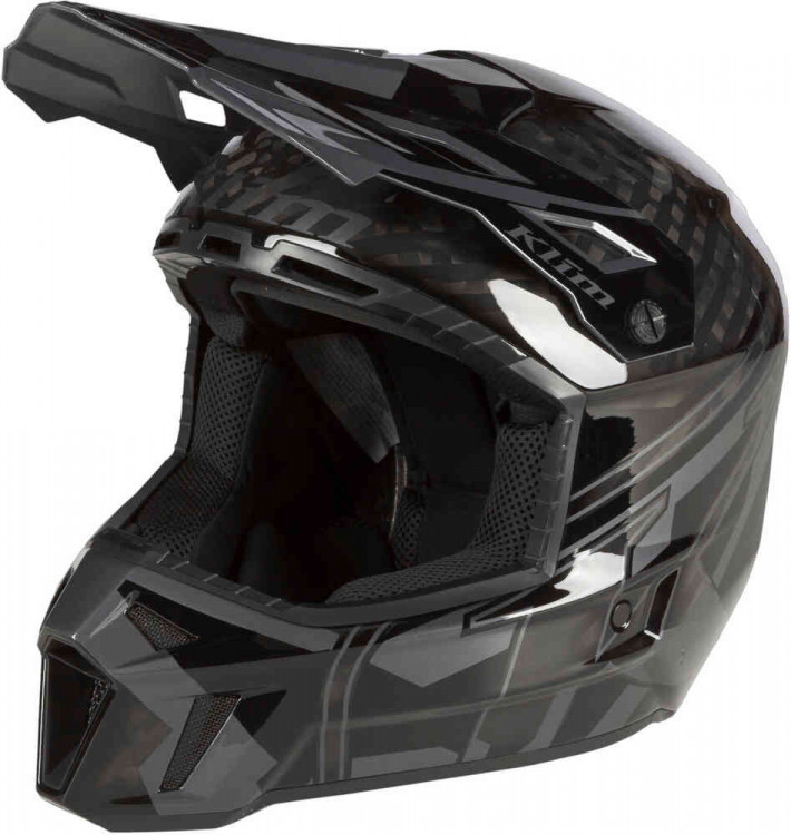 Мотошлем для мотокросса и эндуро Klim F3 Carbon Pro Ascent Черный/Серый 3794-000-120-003