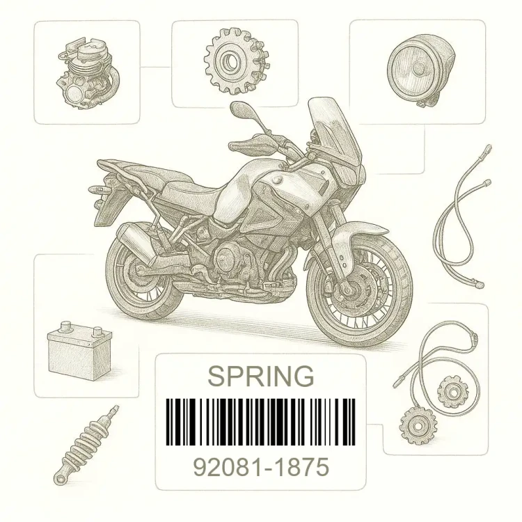92081-1875 SPRING,THROTTLE STOP, Kawasaki Номер детали 92081-1875, 920811875