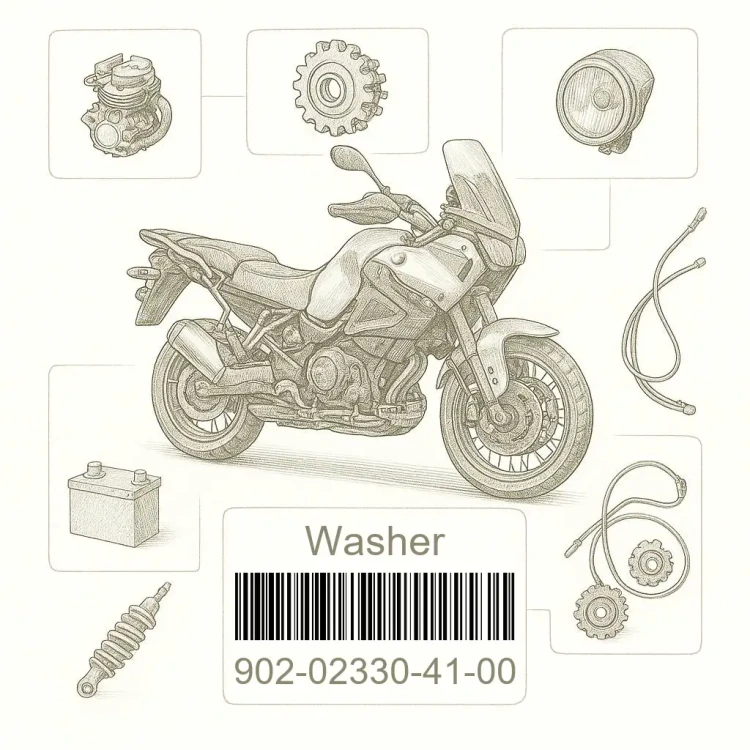 902-02330-41-00 Washer, Plate, Yamaha Номер детали 902-02330-41-00, 902023304100, 902-02330-41, 9020233041, 902 02330 41