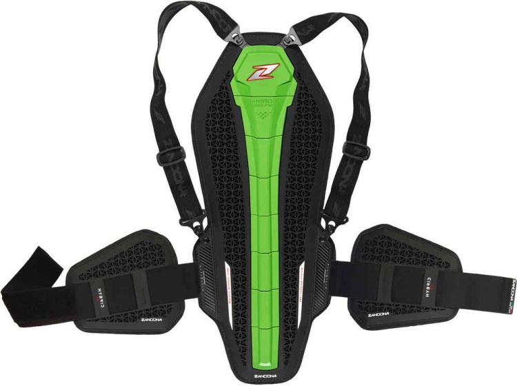 Мотозащита Zandona Hybrid Back Pro RS X8 Черный/Зеленый 1308RSGNUNBK