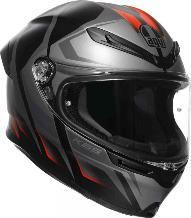 Мотошлем интеграл AGV K6 S Karve Черный матовый/Серый/Красный 18395001-024-XXL
