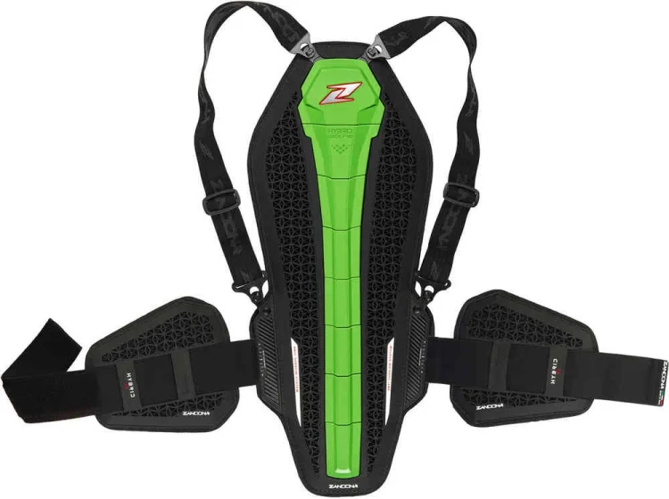 Мотозащита Zandona Hybrid Back Pro RS X8 Черный/Зеленый 1308RSGNUNBK