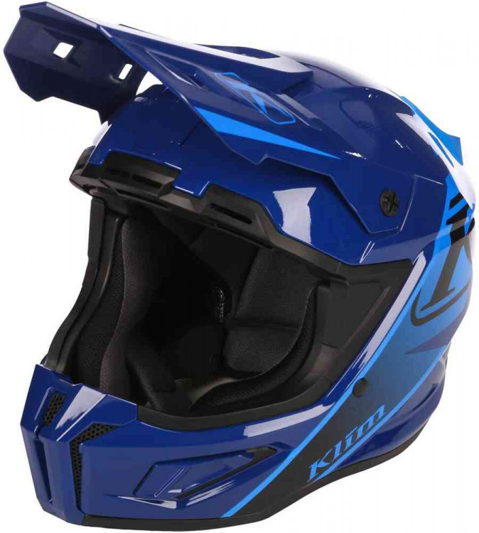 Мотошлем для мотокросса и эндуро Klim T1 Freeride тёмно-синий/светло-синий 4155-000-140-004