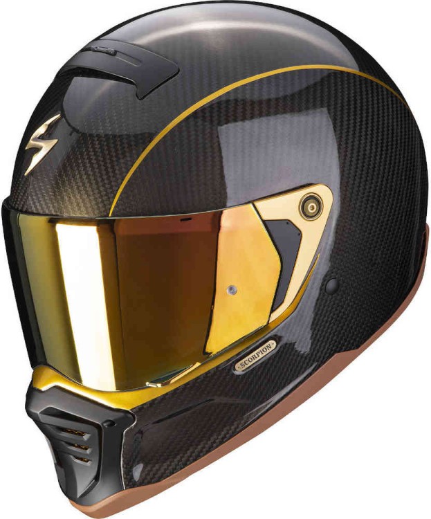 Мотошлем интеграл Scorpion EXO-HX1 Carbon SE Solid Gold