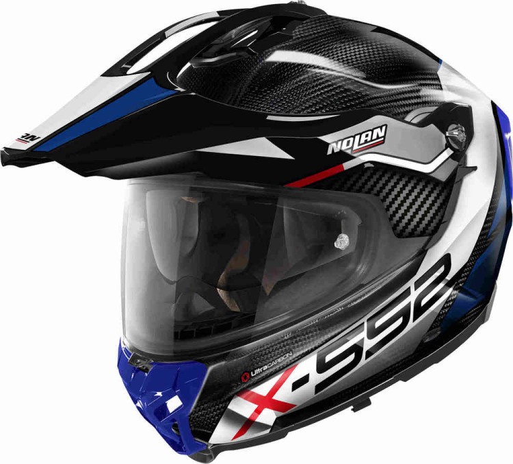 Мотошлем интеграл Nolan X-552 Ultra Carbon Dinamo N-Com Черный/Серый/Синий XU50006700241