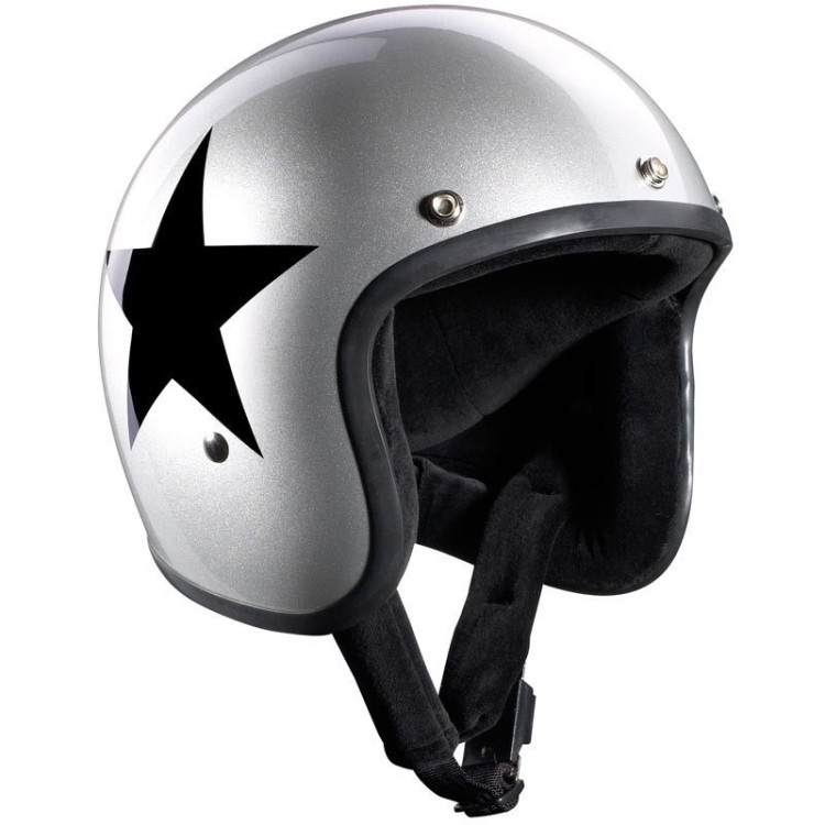 Мотошлем открытый Bandit Jet Star Silver