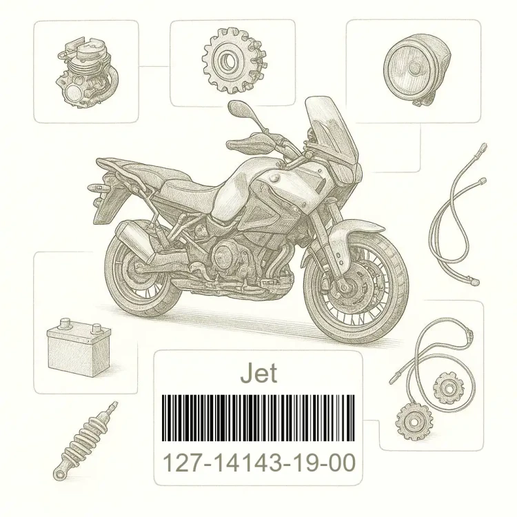 127-14143-19-00 Jet, Main #95, Yamaha Номер детали 127-14143-19-00, 127141431900, 127-14143-19, 1271414319, 127 14143 19