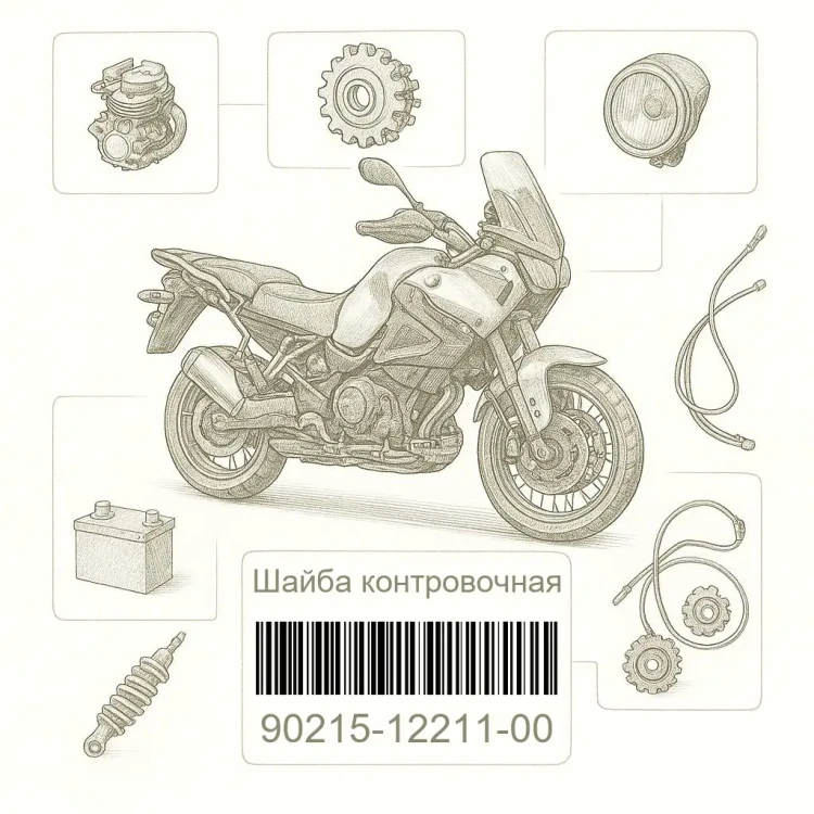 90215-12211-00 Шайба контровочная, Yamaha Номер детали 90215-12211-00, 902151221100, 90215-12211, 9021512211, 90215 12211