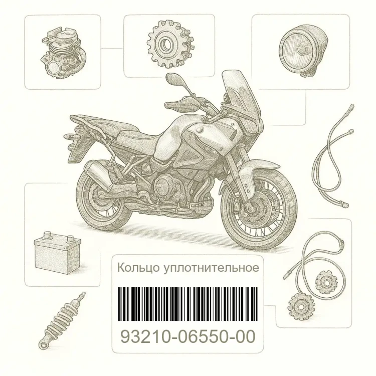 93210-06550-00 Кольцо уплотнительное, Yamaha Номер детали 93210-06550-00, 932100655000, 93210-06550, 9321006550, 93210 06550