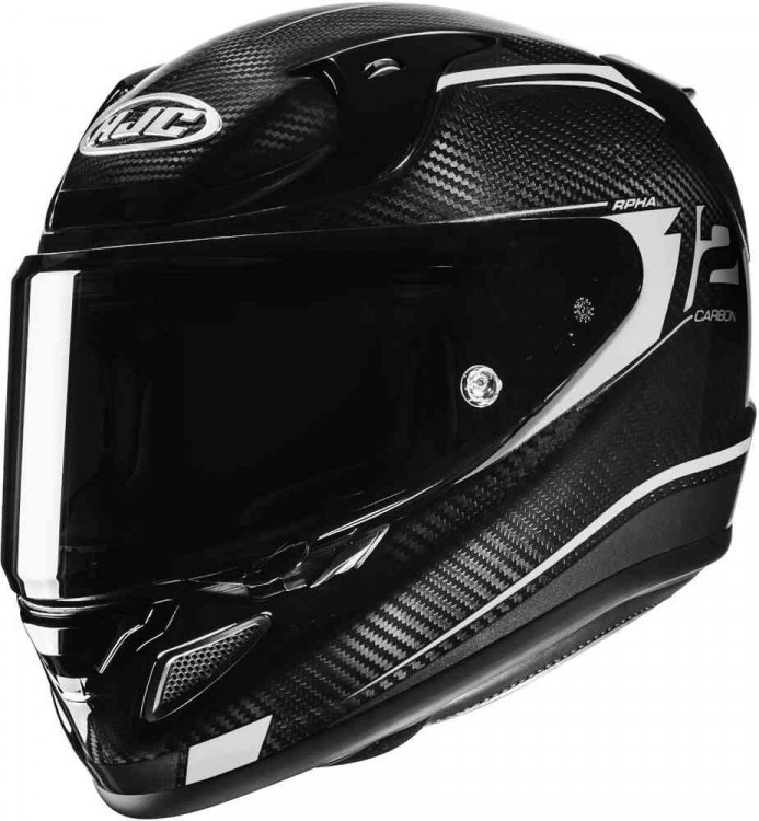 Мотошлем интеграл HJC RPHA 12 Carbon Keres Черный/Белый 13870506