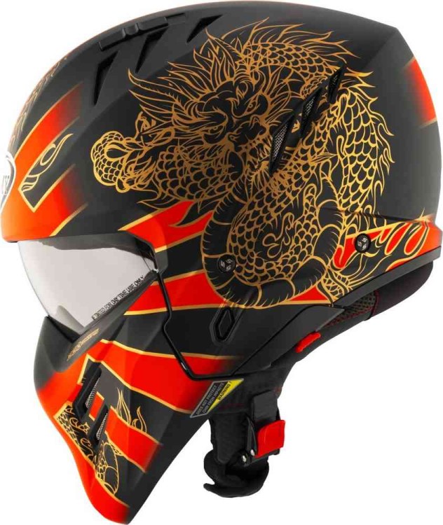 Мотошлем открытый Suomy Armor Dragon Красный матовый K6AM0009.2